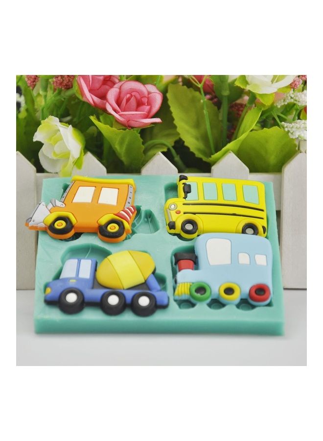 Generic Bus Truck Car Shape Fondant Cake Mould Green 11x9x1cm  - Image 1