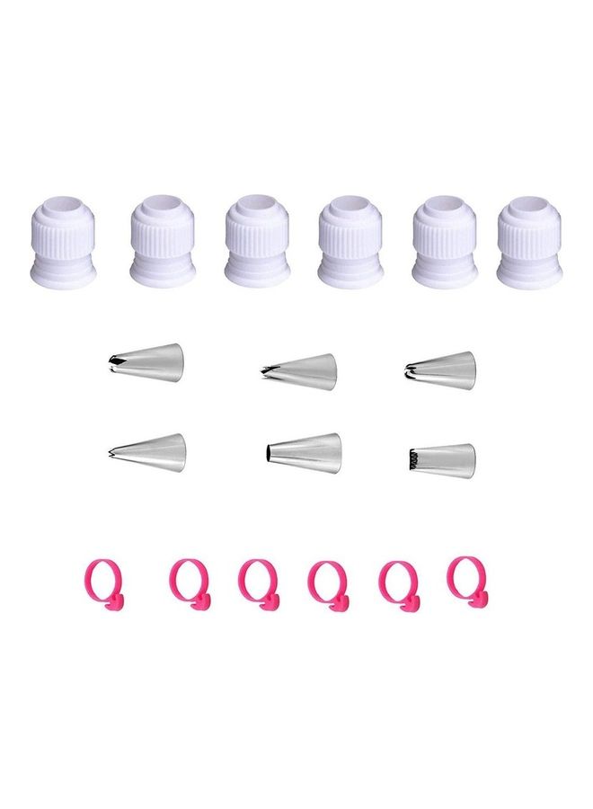 طقم فوهات تزيين الكيك والمعجنات مكون من 24 قطعة متعدد الألوان 20x10x3سم - Image 2