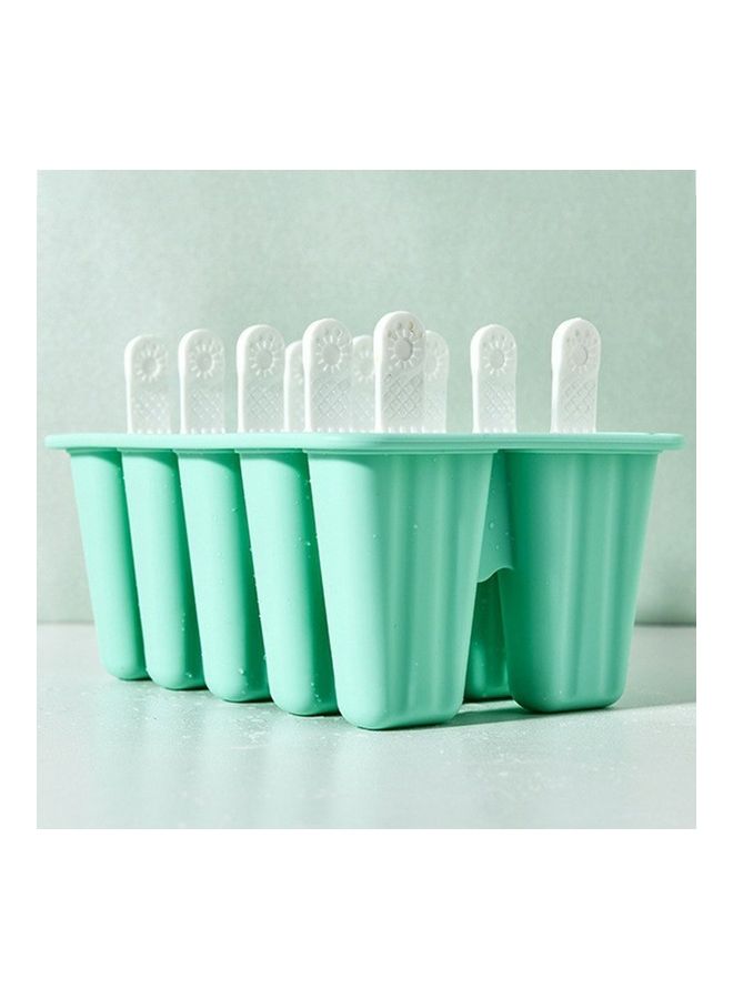 Generic 10-Grid Silicone Ice Cream Mold green 20*14*12.8cm  - Image 1