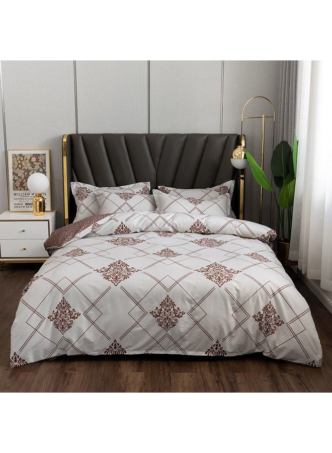 RISHAHOME 6-Piece Double Size Duvet Cover Set Microfiber Multicolour  - Image 1