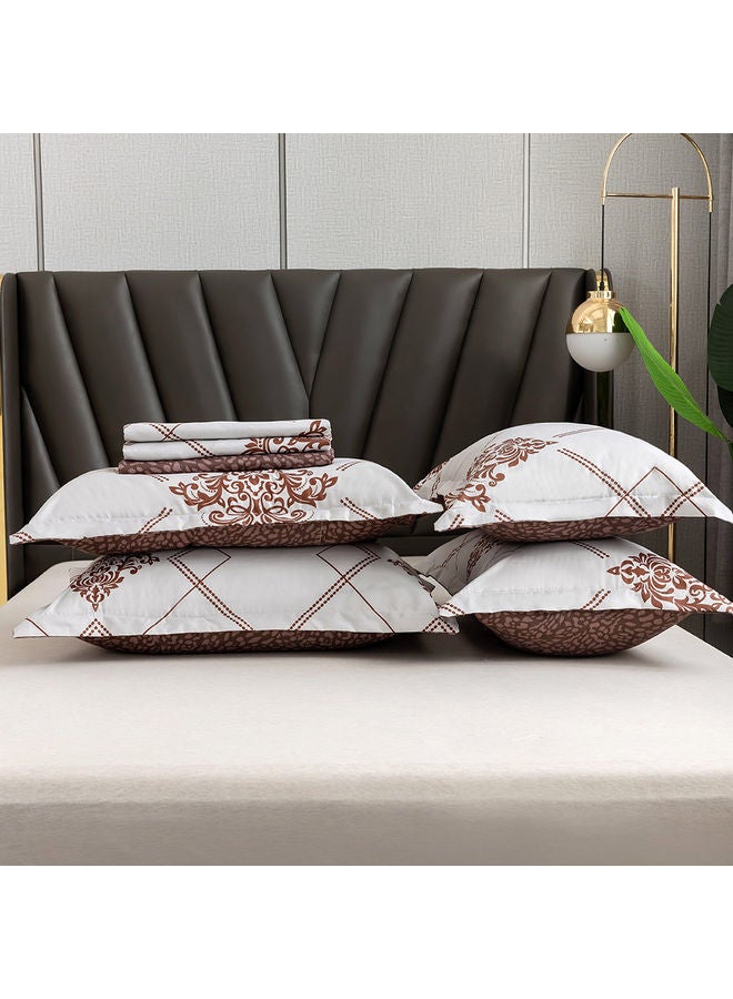 RISHAHOME 6-Piece Double Size Duvet Cover Set Microfiber Multicolour  - Image 2