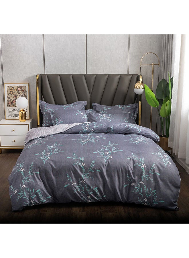 RISHAHOME 6-Piece Double Size Duvet Cover Set Microfiber Multicolour  - Image 1