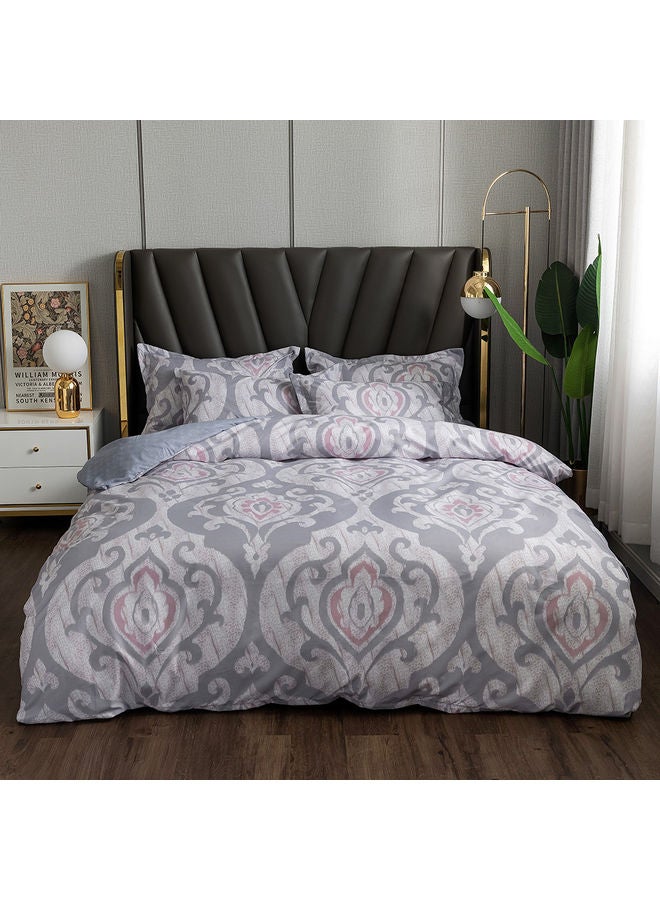 RISHAHOME 6-Piece Double Size Duvet Cover Set Microfiber Multicolour  - Image 1