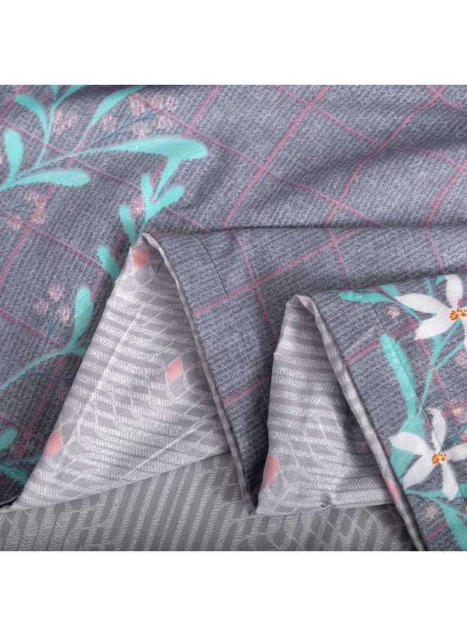 RISHAHOME 6-Piece Double Size Duvet Cover Set Microfiber Multicolour  - Image 2