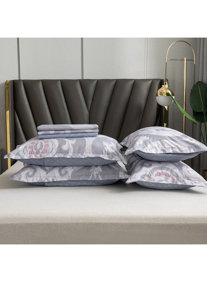 RISHAHOME 6-Piece Double Size Duvet Cover Set Microfiber Multicolour  - Image 3