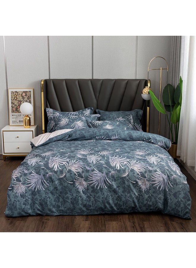 RISHAHOME 6-Piece Double Size Duvet Cover Set Microfiber Multicolour  - Image 1