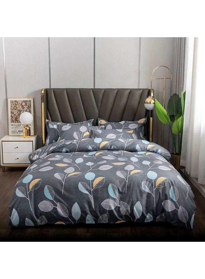 RISHAHOME 6-Piece Double Size Duvet Cover Set Microfiber Multicolour  - Image 1