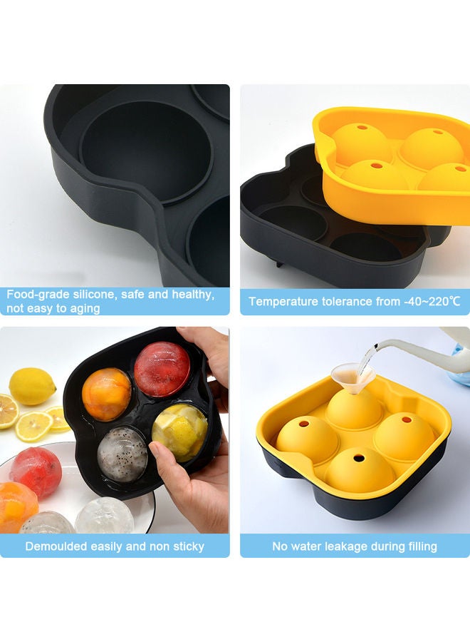 2-Piece Sphere Ice Ball Maker Multicolour 18.00 x 13.50 x 18.00cm