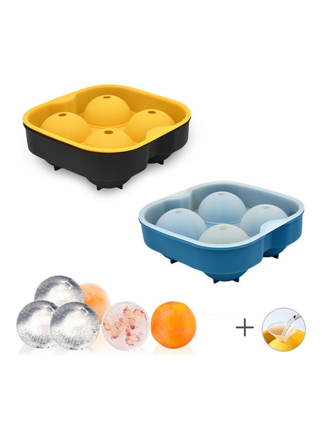 2-Piece Sphere Ice Ball Maker Multicolour 18.00 x 13.50 x 18.00cm