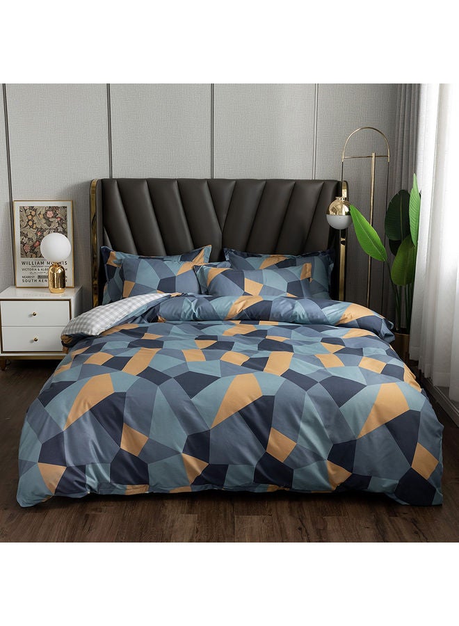 RISHAHOME 6-Piece Double Size Duvet Cover Set Microfiber Multicolour  - Image 1