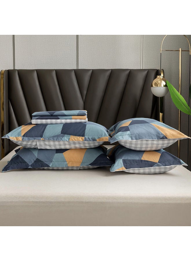 RISHAHOME 6-Piece Double Size Duvet Cover Set Microfiber Multicolour  - Image 3