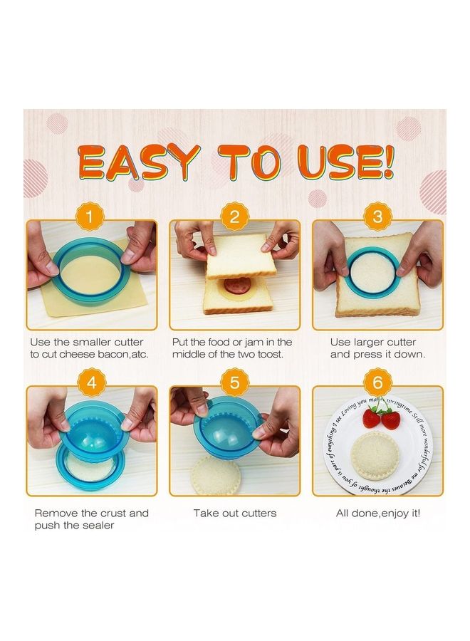 Sandwich Cutter And Sealer Blue 11.5x11.5x5cm  - Image 4