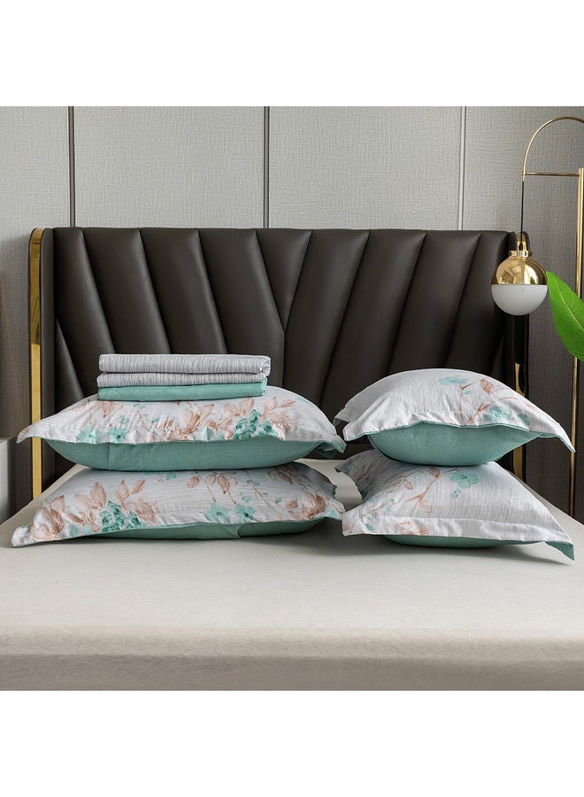 RISHAHOME 6-Piece Double Size Duvet Cover Set Microfiber Multicolour  - Image 2
