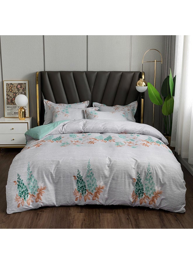 RISHAHOME 6-Piece Double Size Duvet Cover Set Microfiber Multicolour  - Image 1