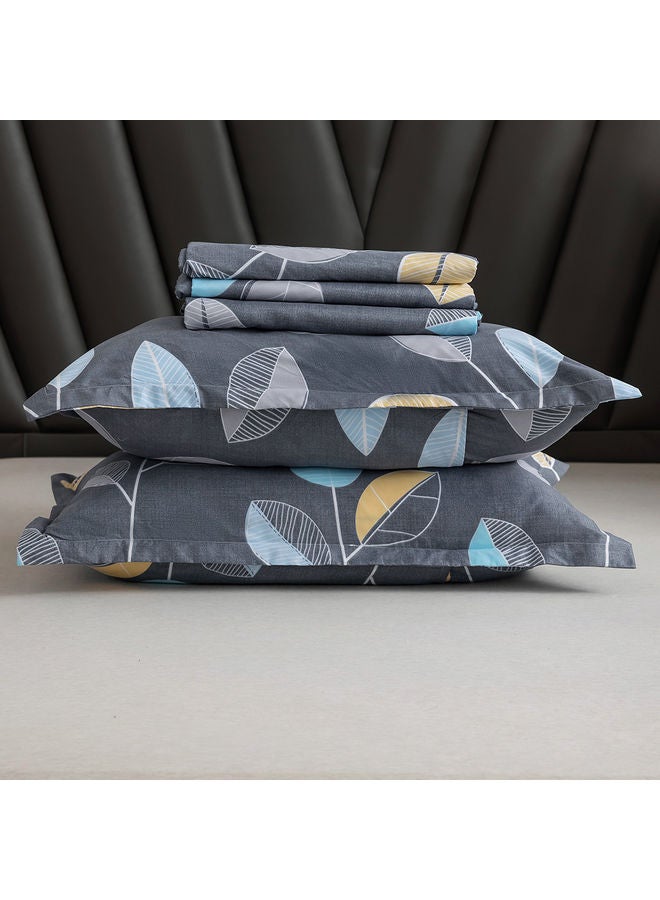 RISHAHOME 4-Piece Single Size Duvet Cover Set Microfiber Multicolour  - Image 2