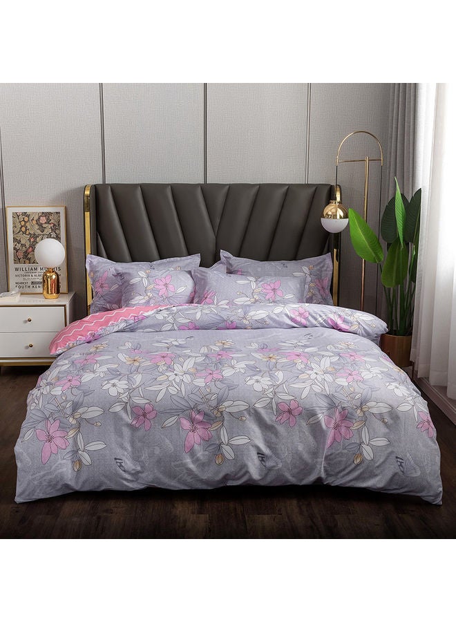 RISHAHOME 6-Piece Double Size Duvet Cover Set Microfiber Multicolour  - Image 1