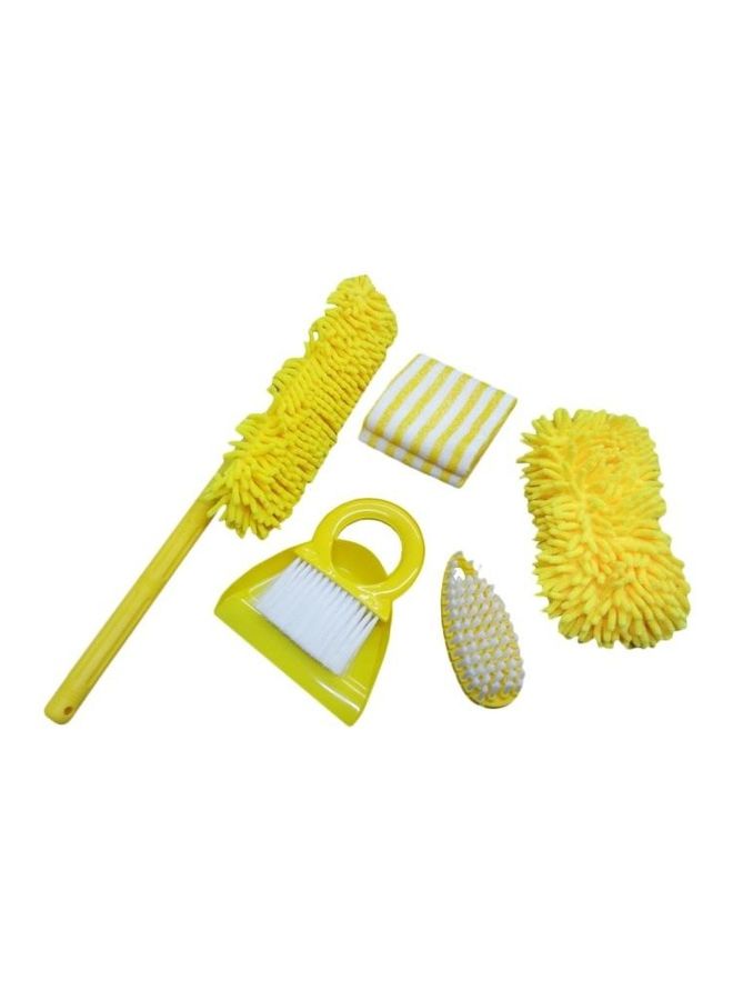 كلاسي تاتش مجموعة تنظيف السيارة مكونة من 5 قطع أصفر/ أبيض 63x26x9سم - Image 1