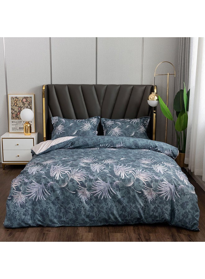 RISHAHOME 4-Piece Single Size Duvet Cover Set Microfiber Multicolour 160x210cm  - Image 1