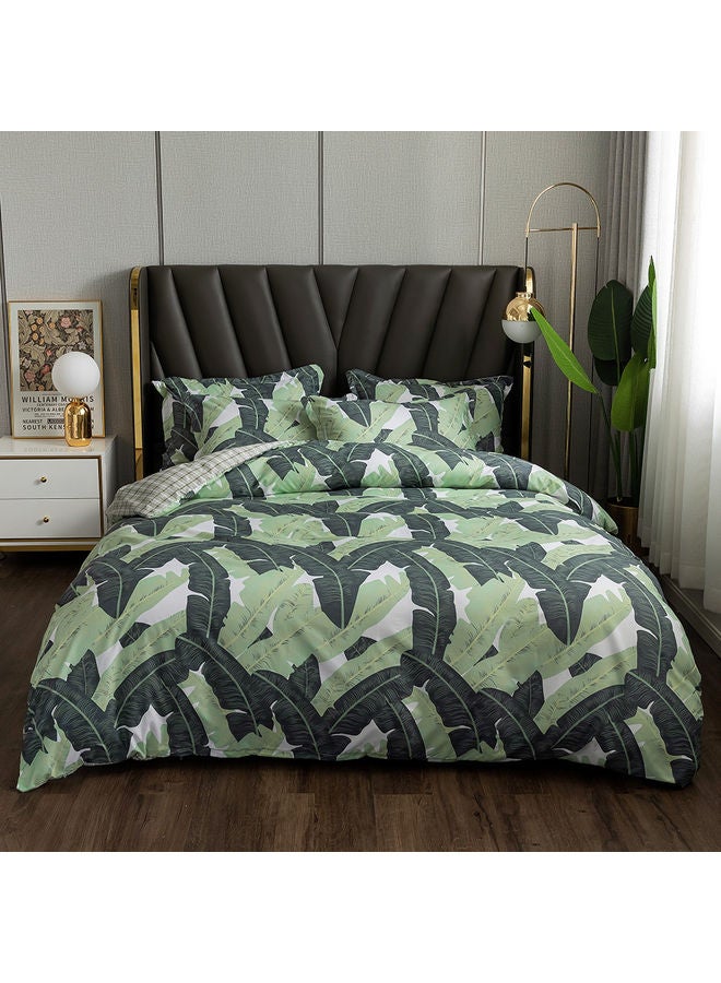 RISHAHOME 6-Piece Double Size Duvet Cover Set Microfiber Multicolour  - Image 1