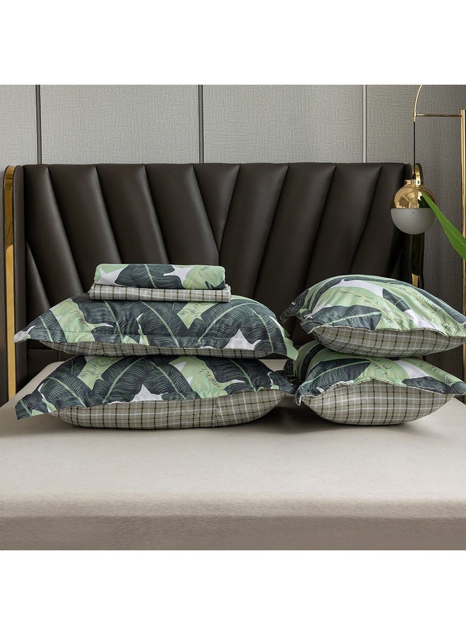RISHAHOME 6-Piece Double Size Duvet Cover Set Microfiber Multicolour  - Image 2