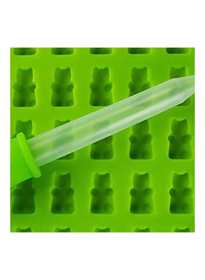 Generic 50-Cavity Silicone Cartoon Bear Mold Green 19x13.7x1cm  - Image 3