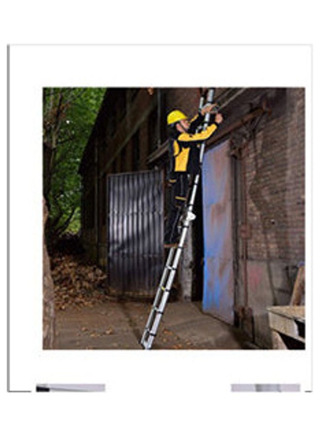 Telescopic Ladder 5.6M Aluminum Portable Multi-Purpose Ladder Steps Extension Extendable Ladder for Outdoor / Indoor Silver 5.6meter - Image 2