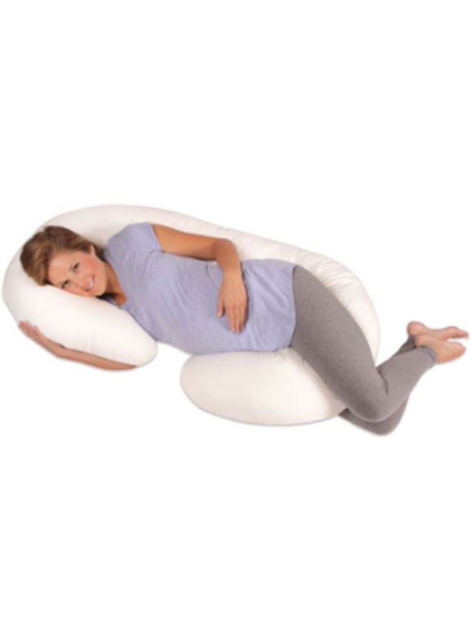 Banotex C-Shape Comfortable Maternity Pillow Cotton White 150x62x25cm - Image 3
