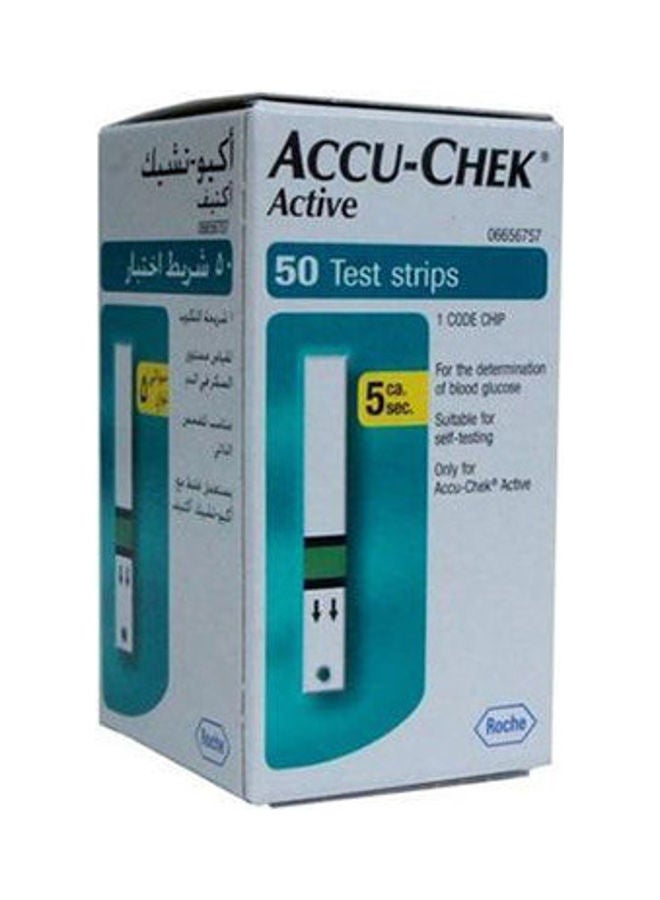 ACCU-CHEK 50-Piece Active Blood Glucose Test Strips 