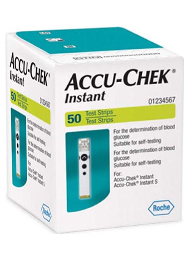 ACCU-CHEK - 50-Piece Instant Blood Glucose Test Strips - Image 1