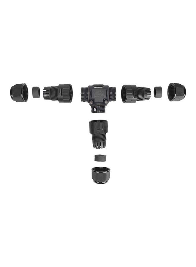 موصل كابل كهربائي خارجي على شكل حرف T مضاد للماء أسود - Image 4