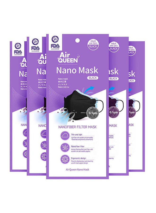 Air QUEEN Pack Of 5 Pieces Nano Face Mask  - Image 1