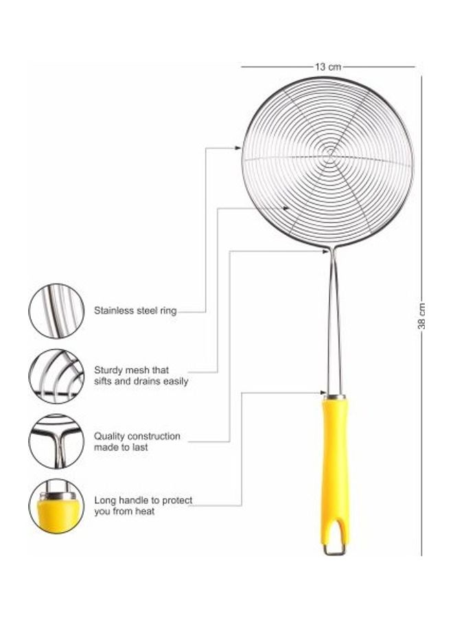 CLASSYTOUCH Spider Net Oil Fry Strainer Yellow/Silver - Image 3