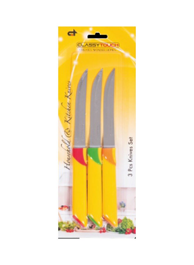 3-Piece Knife Set Yellow 30x12x3.5cm - v1627205354/N49440061A_1