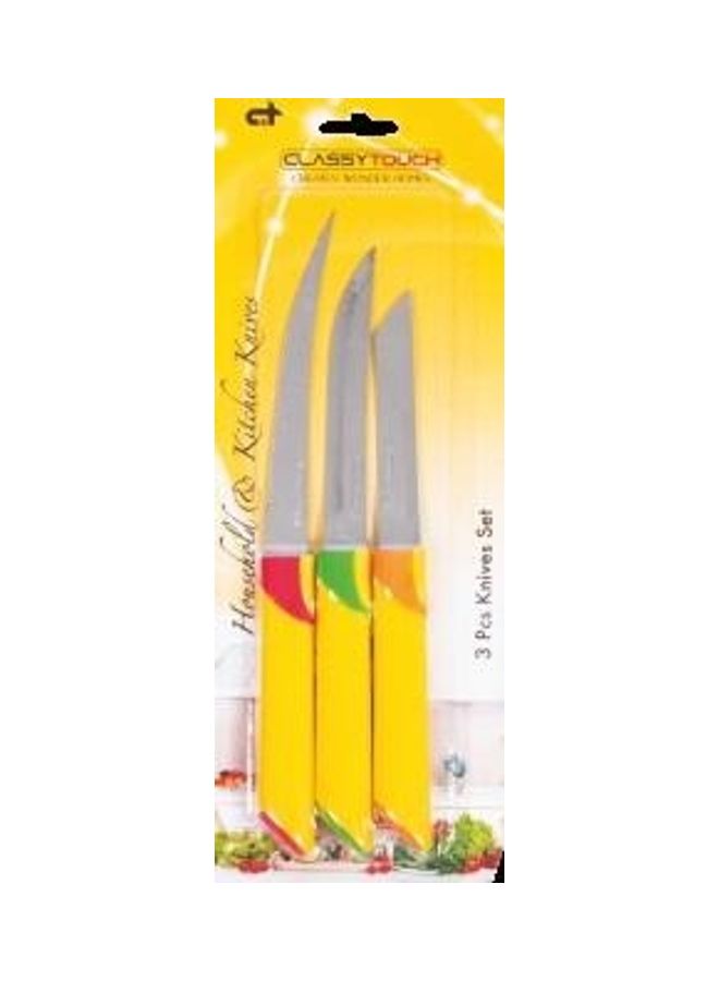 3-Piece Knife Set Yellow 30x12x3.5cm - v1627205354/N49440061A_2