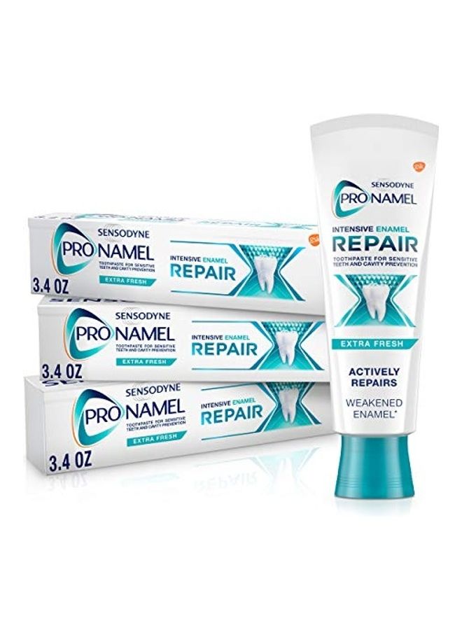 SENSODYNE PRONAMEL - 3-Pieces Intensive Enamel Repair Toothpaste for Sensitive Teeth Set White/Green 5.25x1.5x6.63inch - Image 1