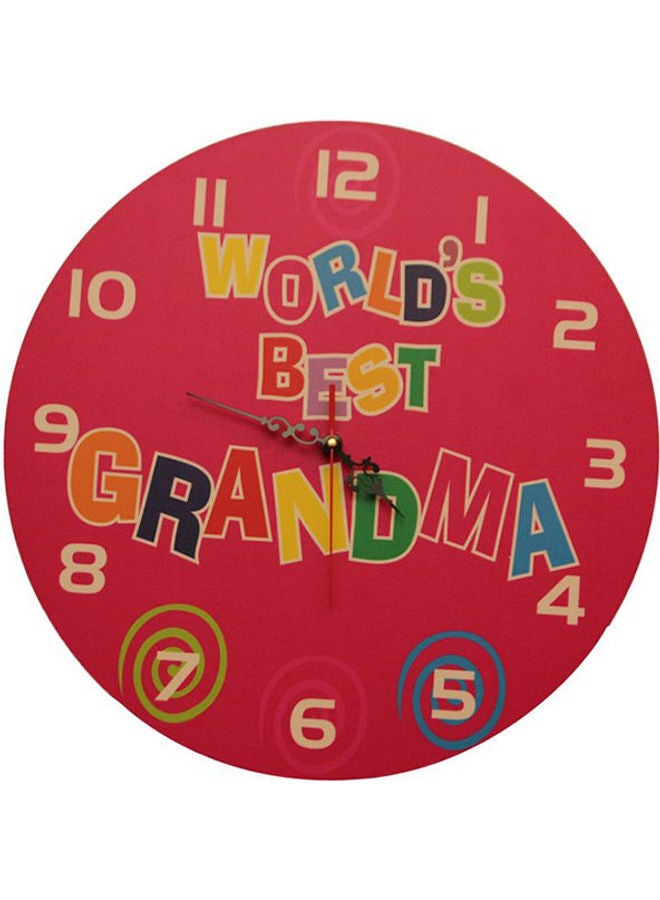 Mdclock7 Round Wooden Wall Clock MultiColour