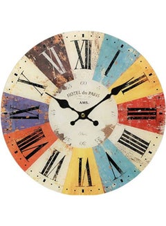 AMS Simple Wall Clock Creative Wooden Clock Watches Living Room Bedroom Wall Clocks MultiColour 
