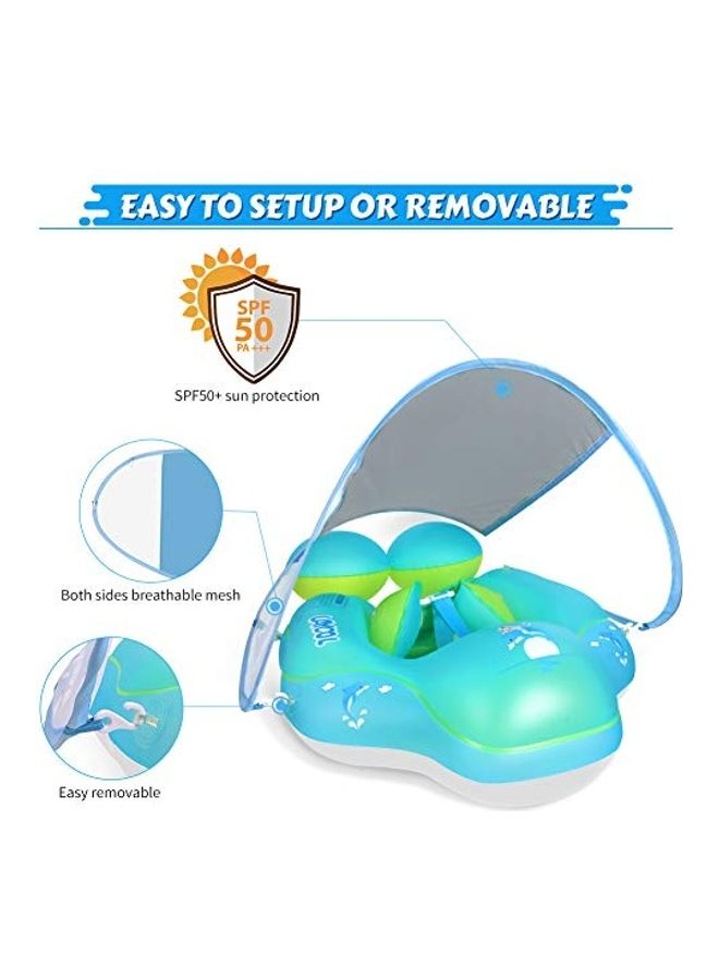 LAYCOL Baby Swimming Pool Float with Removable UPF UV Sun Protection Canopy - Image 2