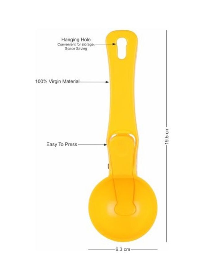 كلاسي تاتش مغرفة آيس كريم صغيرة أصفر 19.5x6.3x3.5سم - Image 4