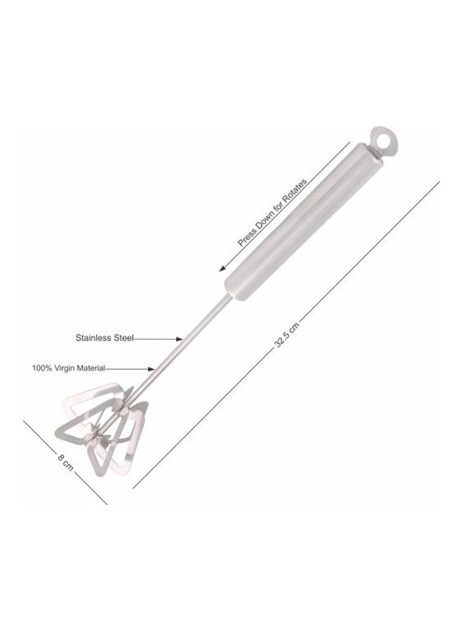 كلاسي تاتش خفاقة يدوية تعمل بالدفع فضي - Image 2