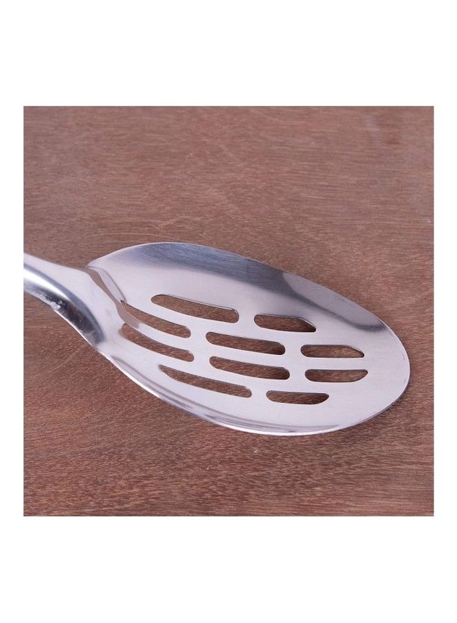 CLASSYTOUCH Stainless Steel Slotted Cooking Spoon Silver - Image 2