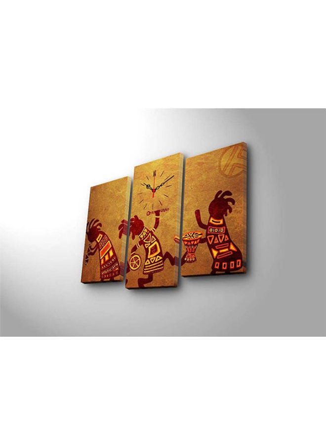 ماركة غير محددة - ساعة حائط من قماش الكانفاس للديكور (3 قطع) - Image 1