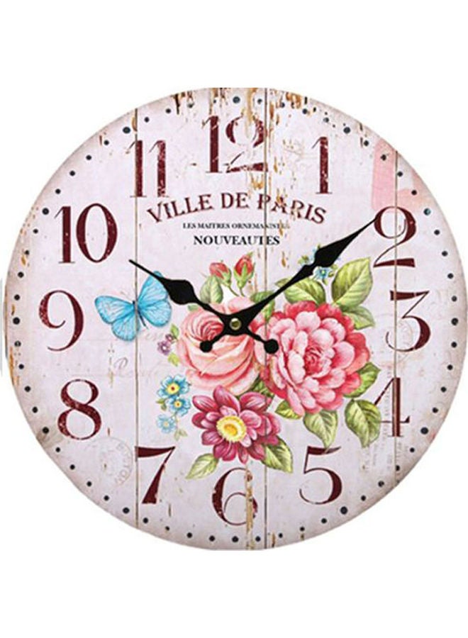 Mediterranean Continental Village Countryside Retro Wall Clock Creative Simple Decoration Mute Wooden Hanging Clocks MultiColour