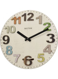 Rhythm Cmp547Nr06 Wooden Wall Clock Multicolour 