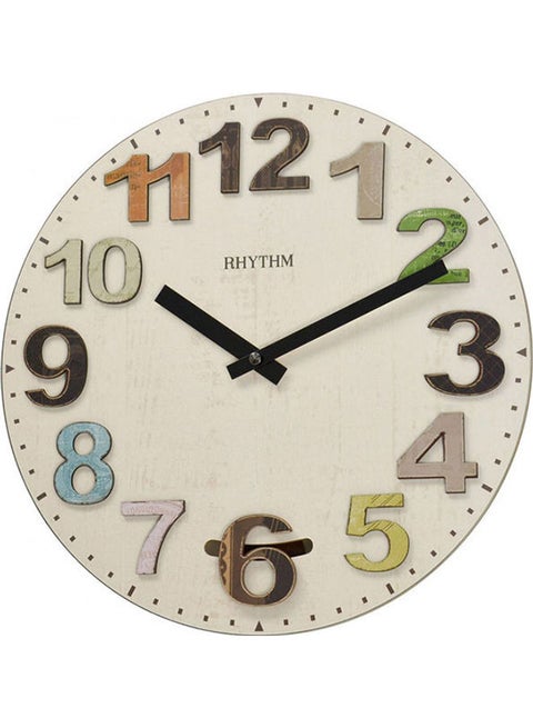 Cmp547Nr06 Wooden Wall Clock Multicolour