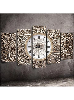 Evidea Canvastime Tmg82 Canvas Wall Art Clock 5 Piece Multicolour 