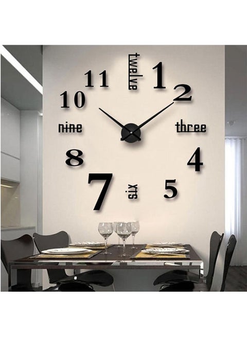 Acrylic Analog Clock  Wall Clocks Black