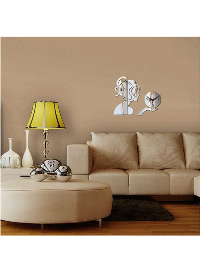 Acrylic Mirror Wall Clock For Girls' Room Decoration MultiColour - Image 2