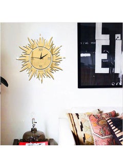 Generic Mirror Wall Clock 3D Decorative Wall Clocks Diy Wall Watches Home Decor Gold  - Image 3