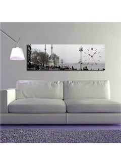 Evidea Rose Canvas Wall Art Clock 30 X 90 Cm Multicolour 
